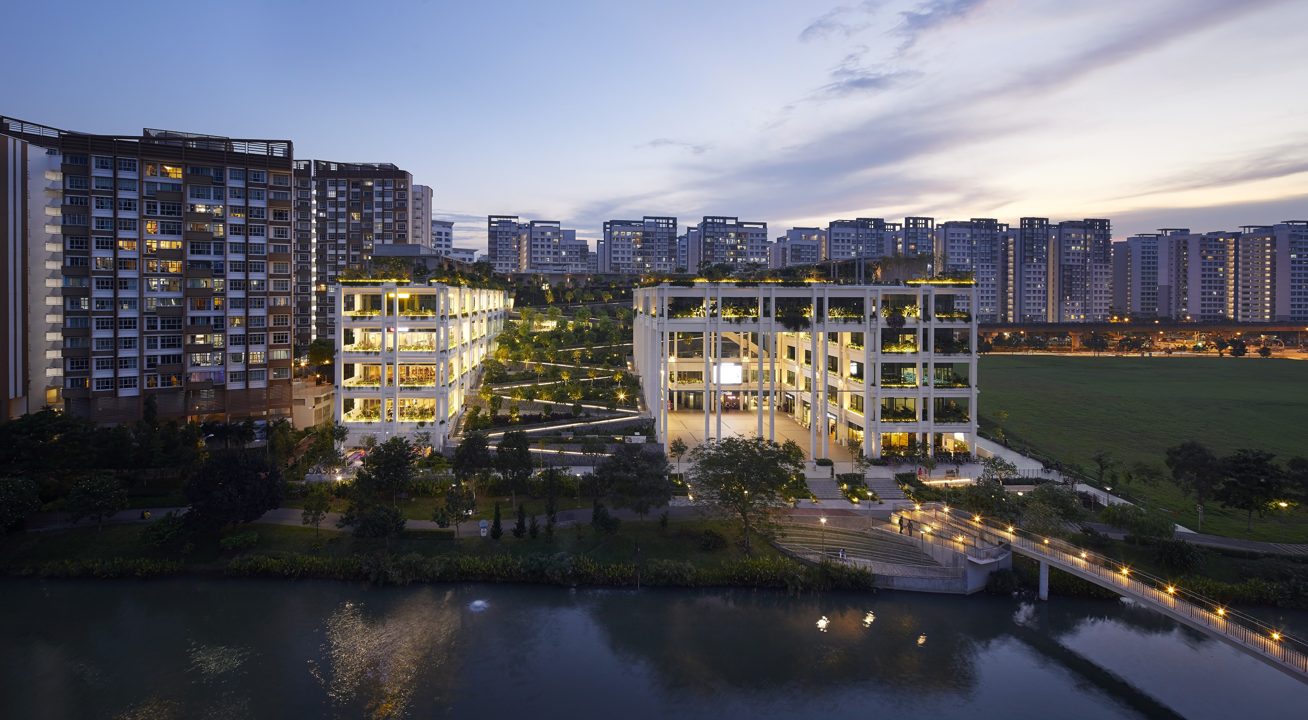 Oasis Terraces Punggol Singapore waterfront development