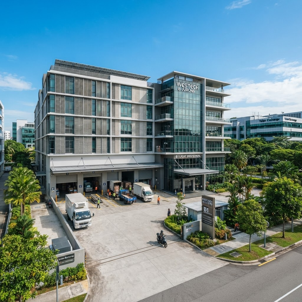WCEGA Plaza, an eight-storey B1 industrial development in Bukit Batok, Singapore